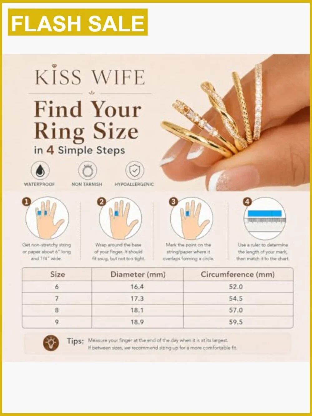 8-Piece CZ Stackable Rings Set - Dainty Daily Wedding Band Gift